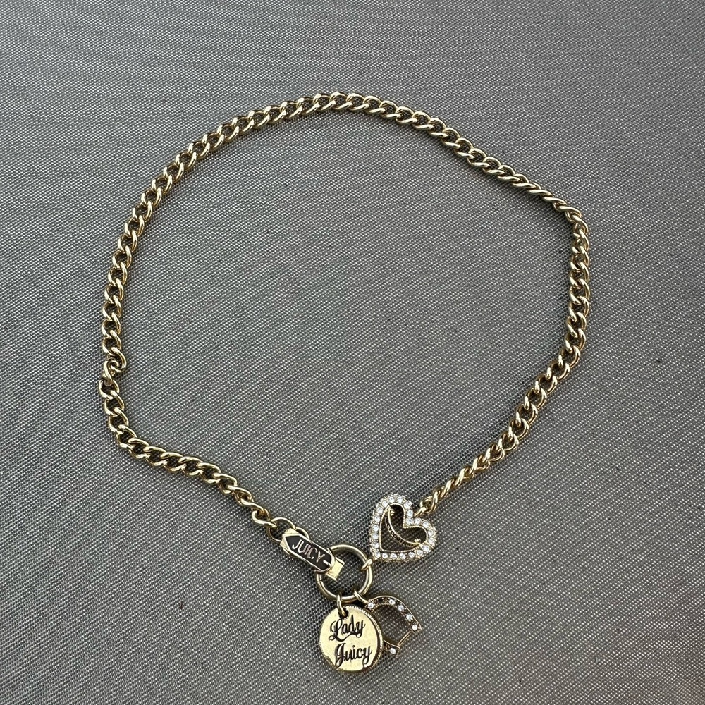 Juicy Couture Gold tone ‘Lady Juicy’ Necklace